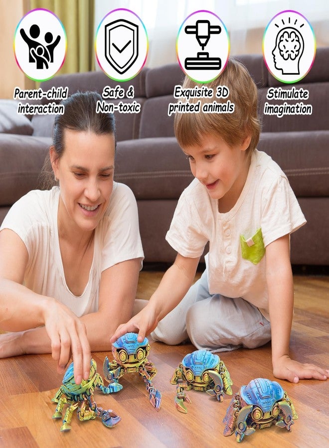 RupeeRise 3D Printed Animals,Cyber Crab Toy, Animal Toys for Marine Life Enthusiasts, Collectible Ocean-Themed Decor, Stress Relief Fidget Toy for Office and Home, 14 cm - Image 4